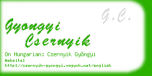 gyongyi csernyik business card